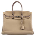 Hermes HSS Birkin 35 Parchemin & Etoupe Epsom with Palladium Hardware - 2010, N Square
