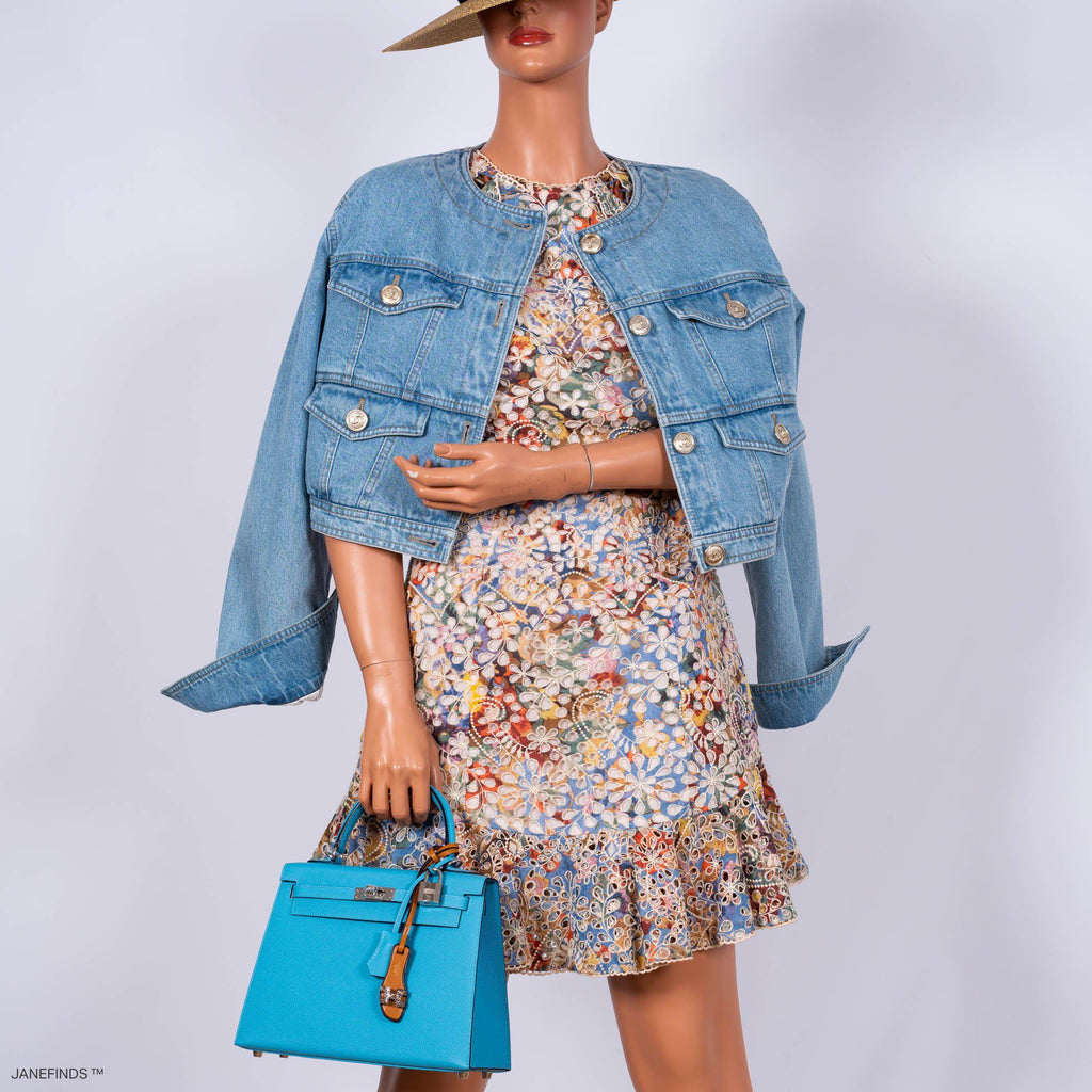 Hermes Kelly 25 Sellier Bleu du Nord Epsom leather Palladium Hardware - 2019, D