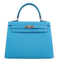 Hermes Kelly 25 Sellier Bleu du Nord Epsom leather Palladium Hardware - 2019, D
