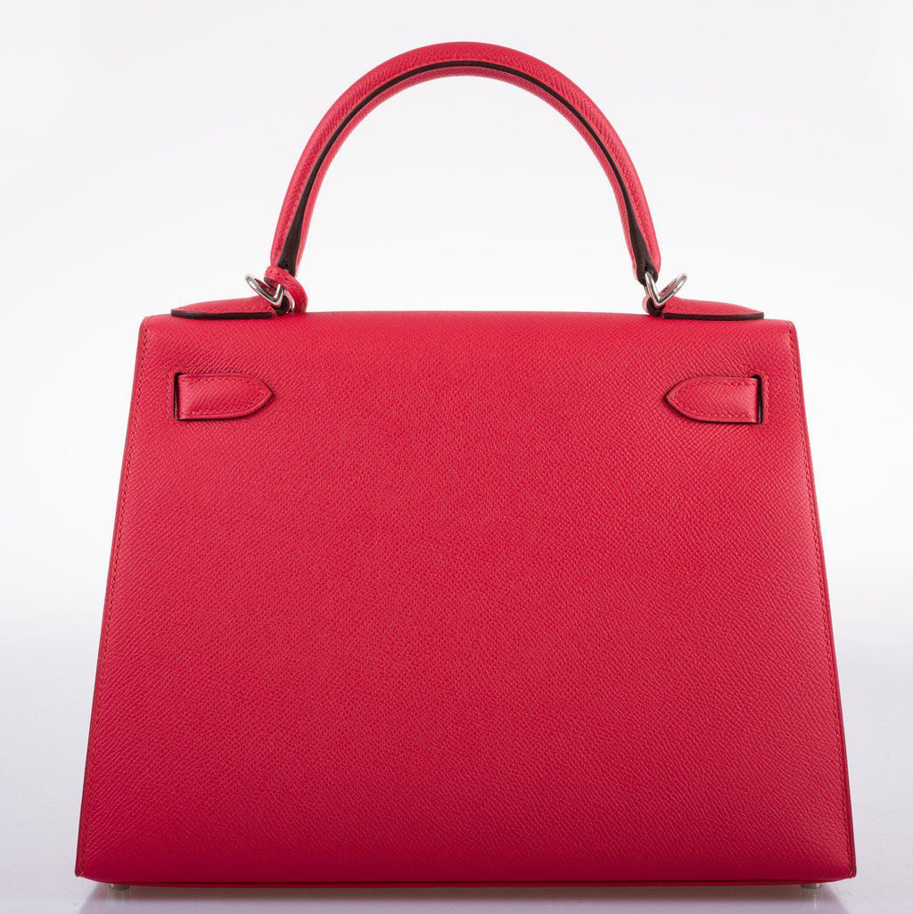 Hermes Kelly 28 Sellier Rose Extreme Epsom leather Palladium Hardware - 2019, D