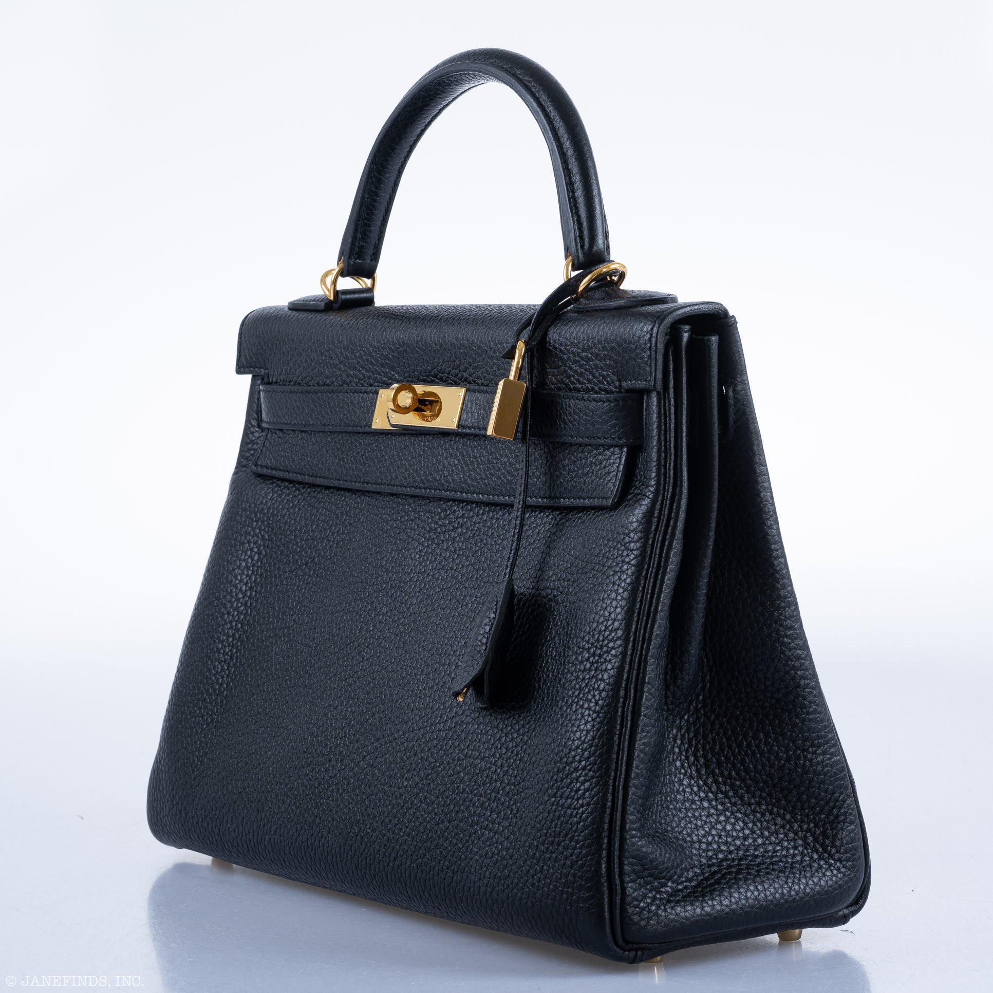 Hermes Kelly 32 Black Togo Gold Hardware - 2015, T