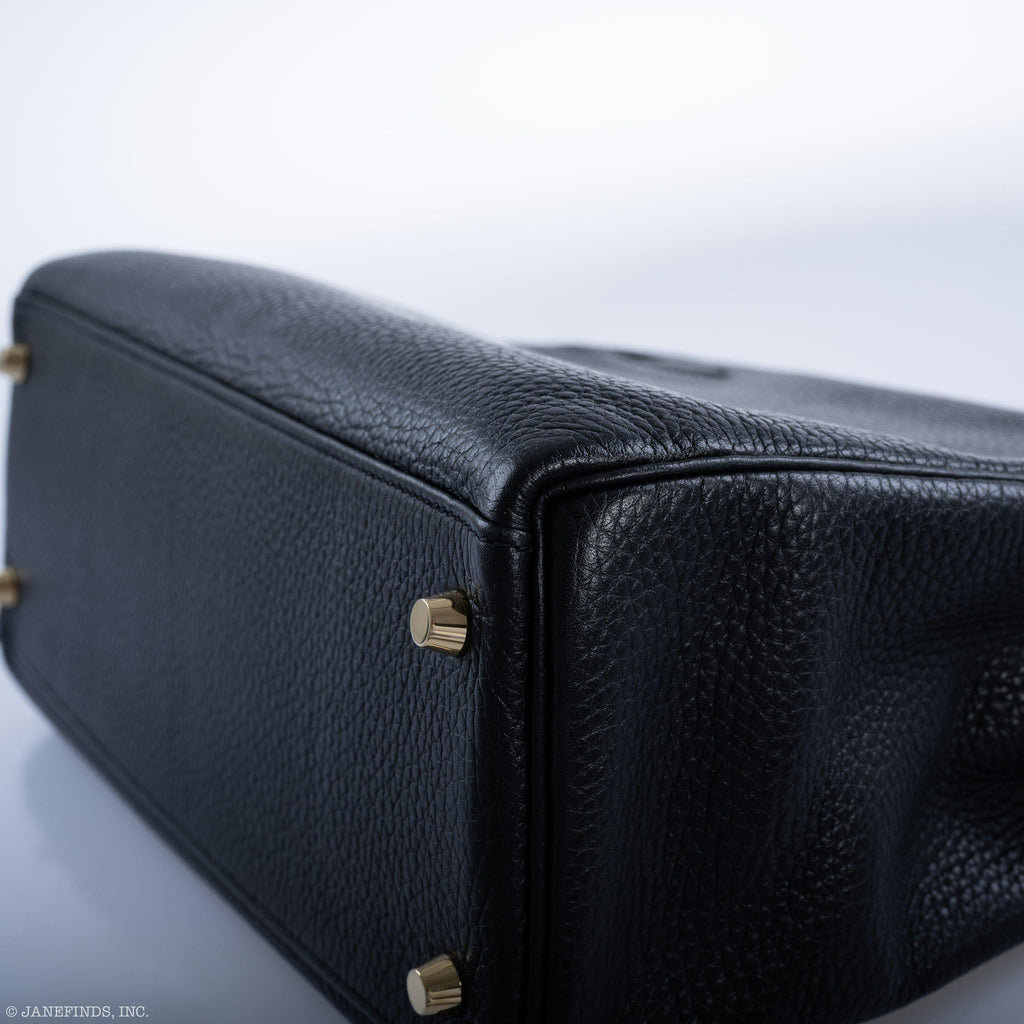 Hermes Kelly 32 Black Togo Gold Hardware - 2015, T