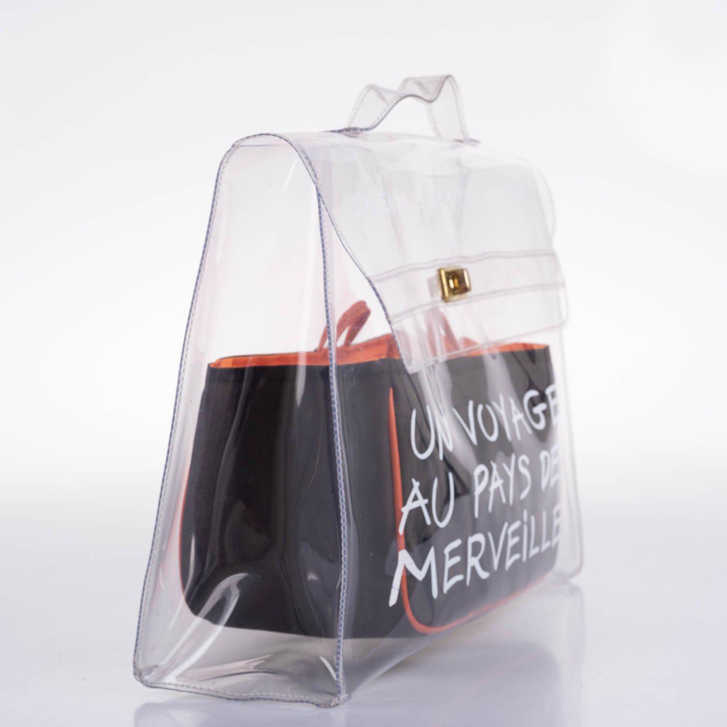 Hermes Kelly 40 Transparent Vinyl Beach Bag Souvenir De L’Exposition