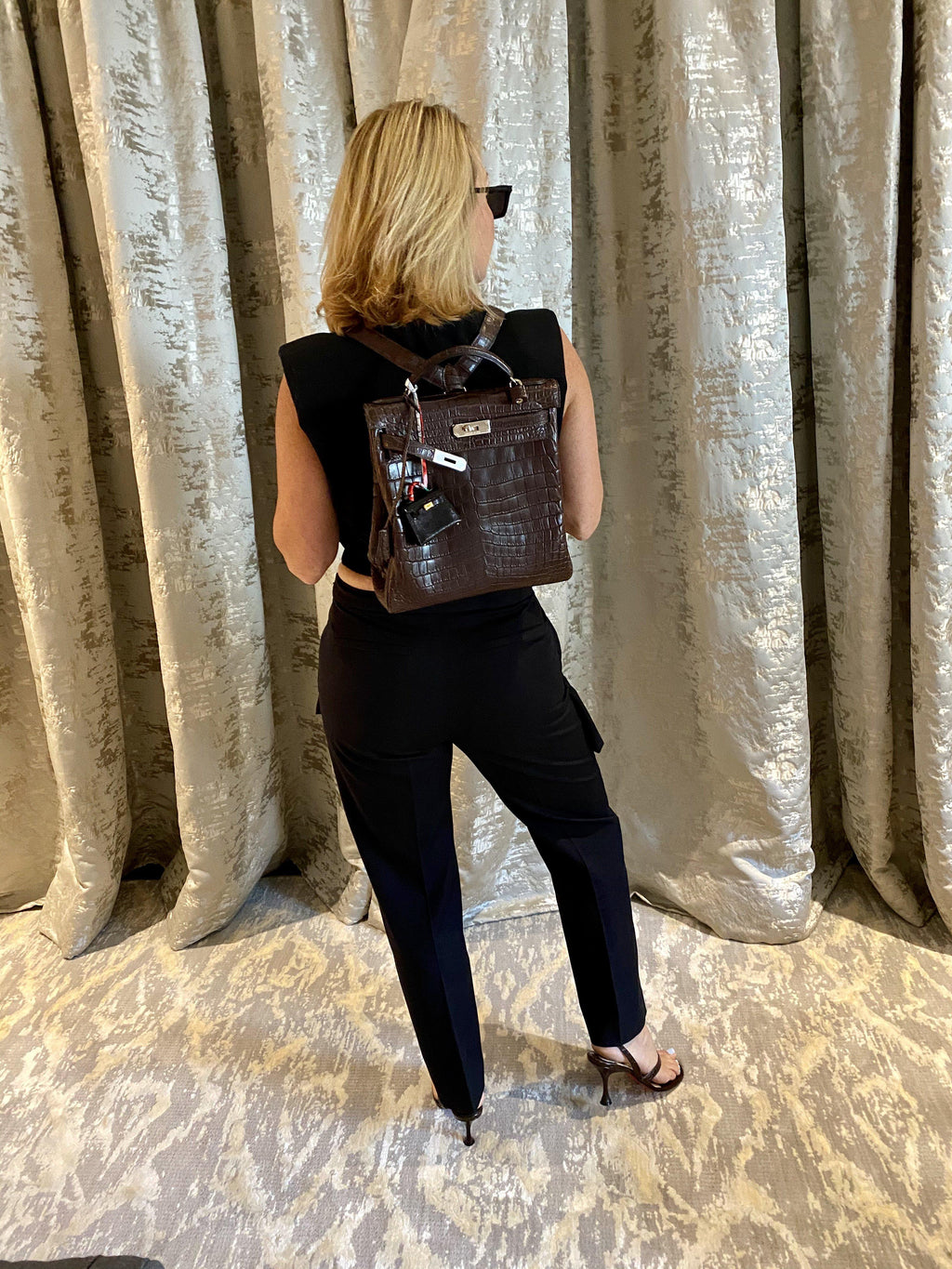 Hermes Kelly Ado 27 Matte Havane Nilo Crocodile with Palladium Hardware - 2001, E Square