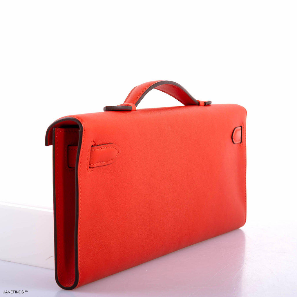 Hermes Kelly Cut Capucine Swift leather Palladium Hardware - 2018, C