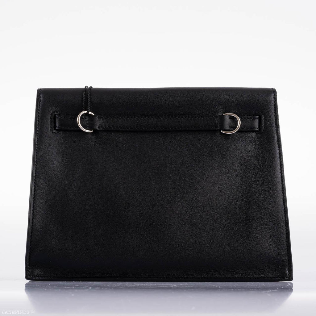 Hermes Kelly Danse II Black Swift with Palladium Hardware - 2020, Y