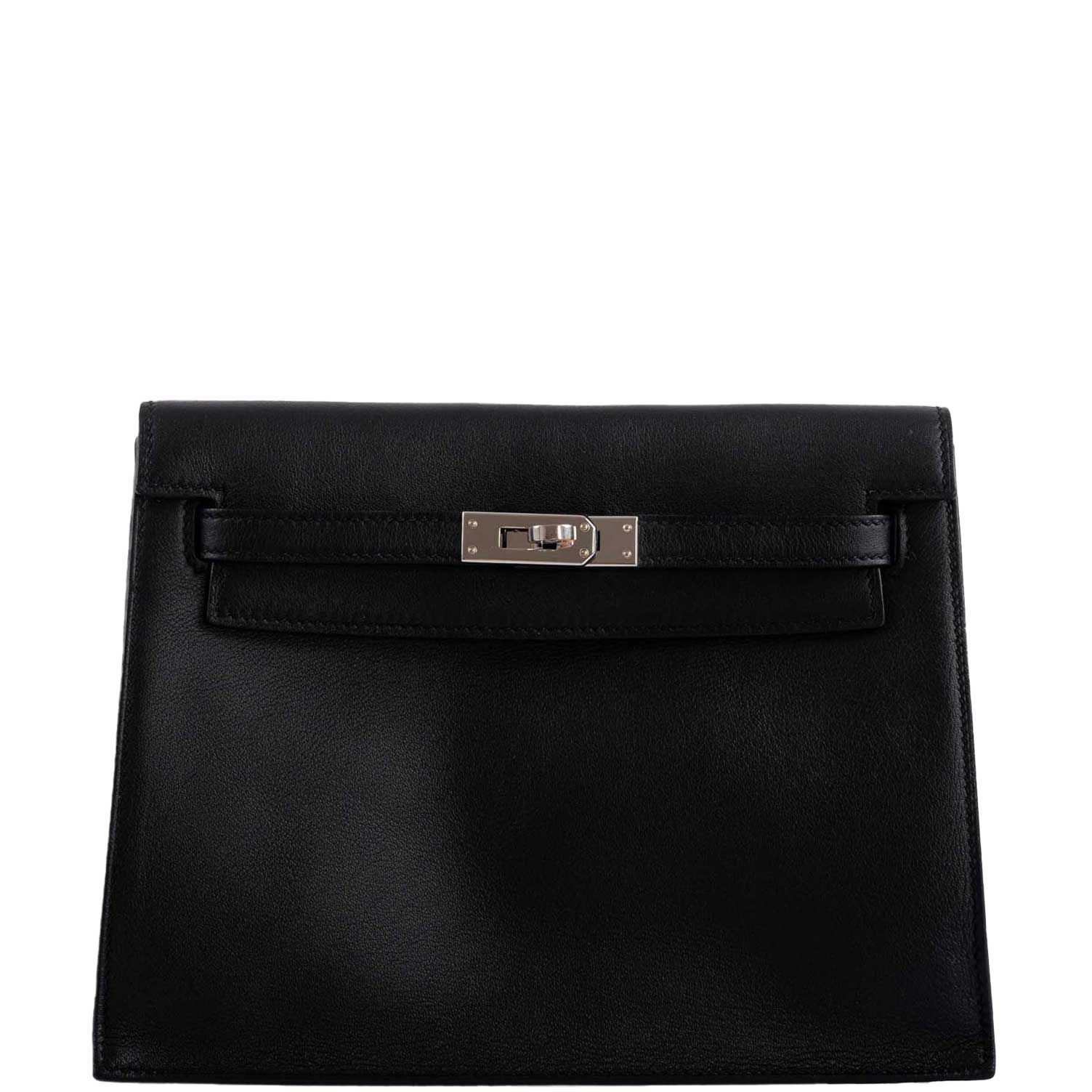 Hermes Kelly Danse II Black Swift with Palladium Hardware - 2020, Y