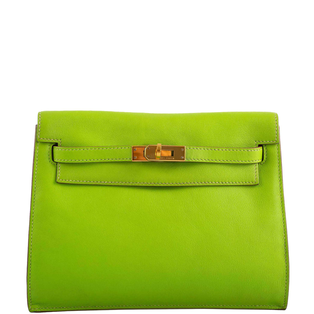 Hermes Kelly Danse II Vert Cru Swift with Gold Hardware - 2004, H Square