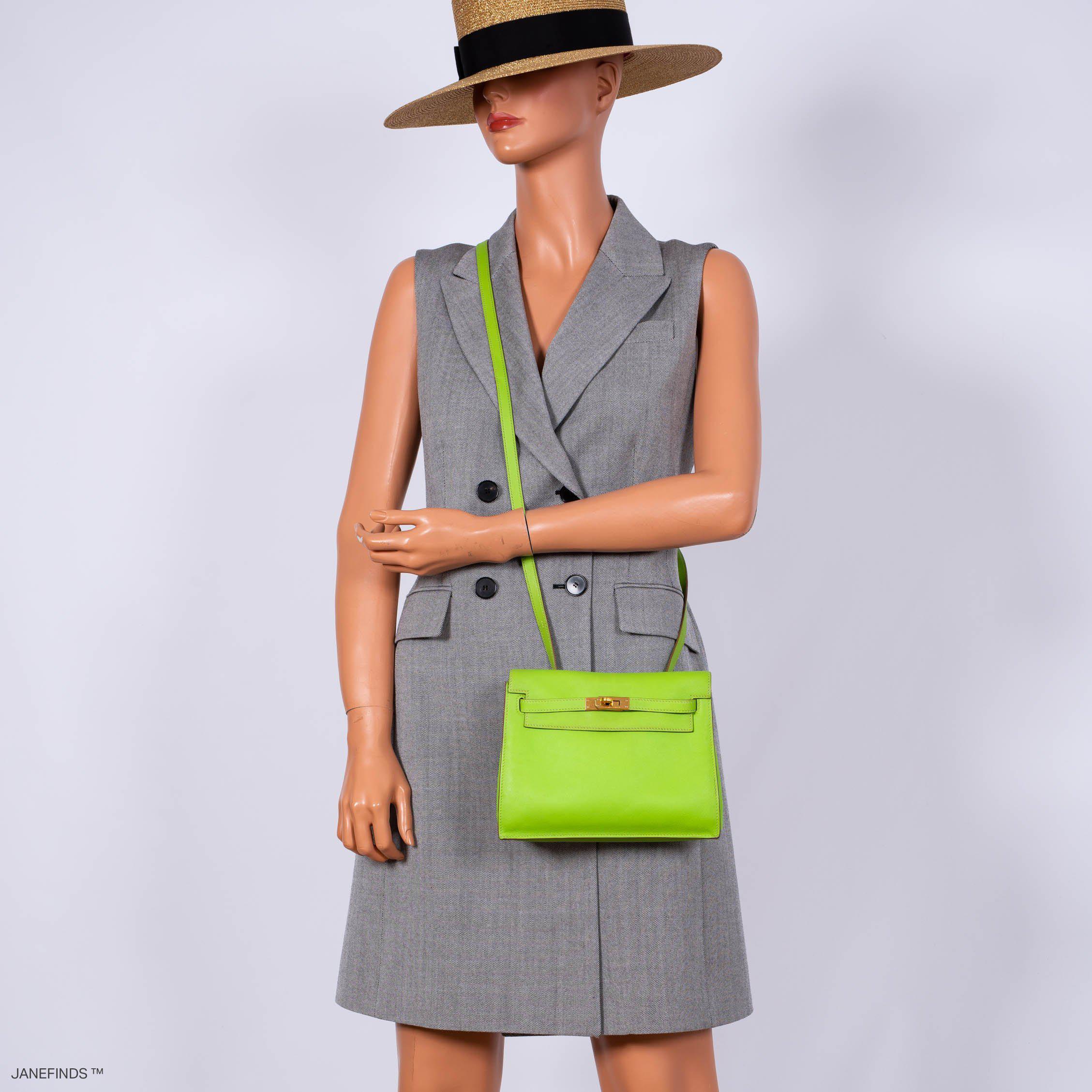 Hermes Kelly Danse II Vert Cru Swift with Gold Hardware - 2004, H Square