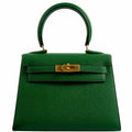Hermes Kelly Mini 20 Sellier Vert Clair Epsom Gold Hardware