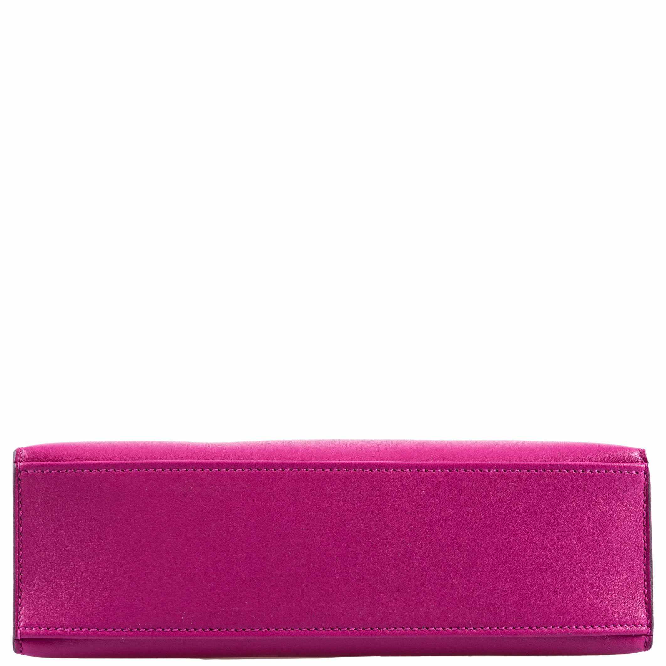 Hermes Kelly Mini Pochette Rose Pourpre Swift Palladium Hardware - 2018, C