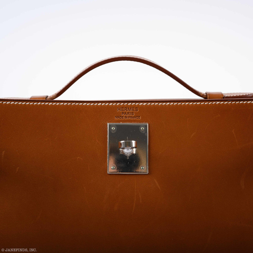 Hermes Teddy Kelly Clutch Barenia Leather & Mouton Shearling Palladium Hardware - 2007, K Square