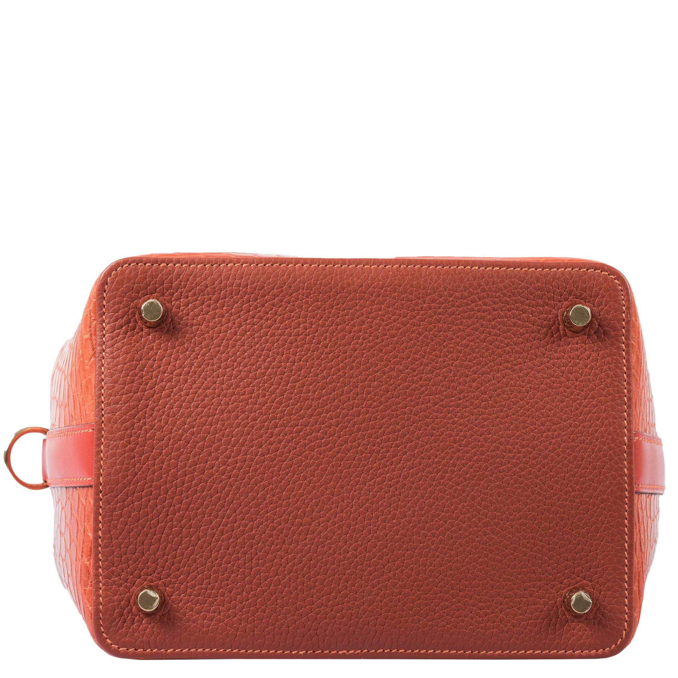 Hermes Toolbox Puzzle 20 Matte Sanguine Niloticus Crocodile & Clemence Permabrass Hardware - Limited 2019, X
