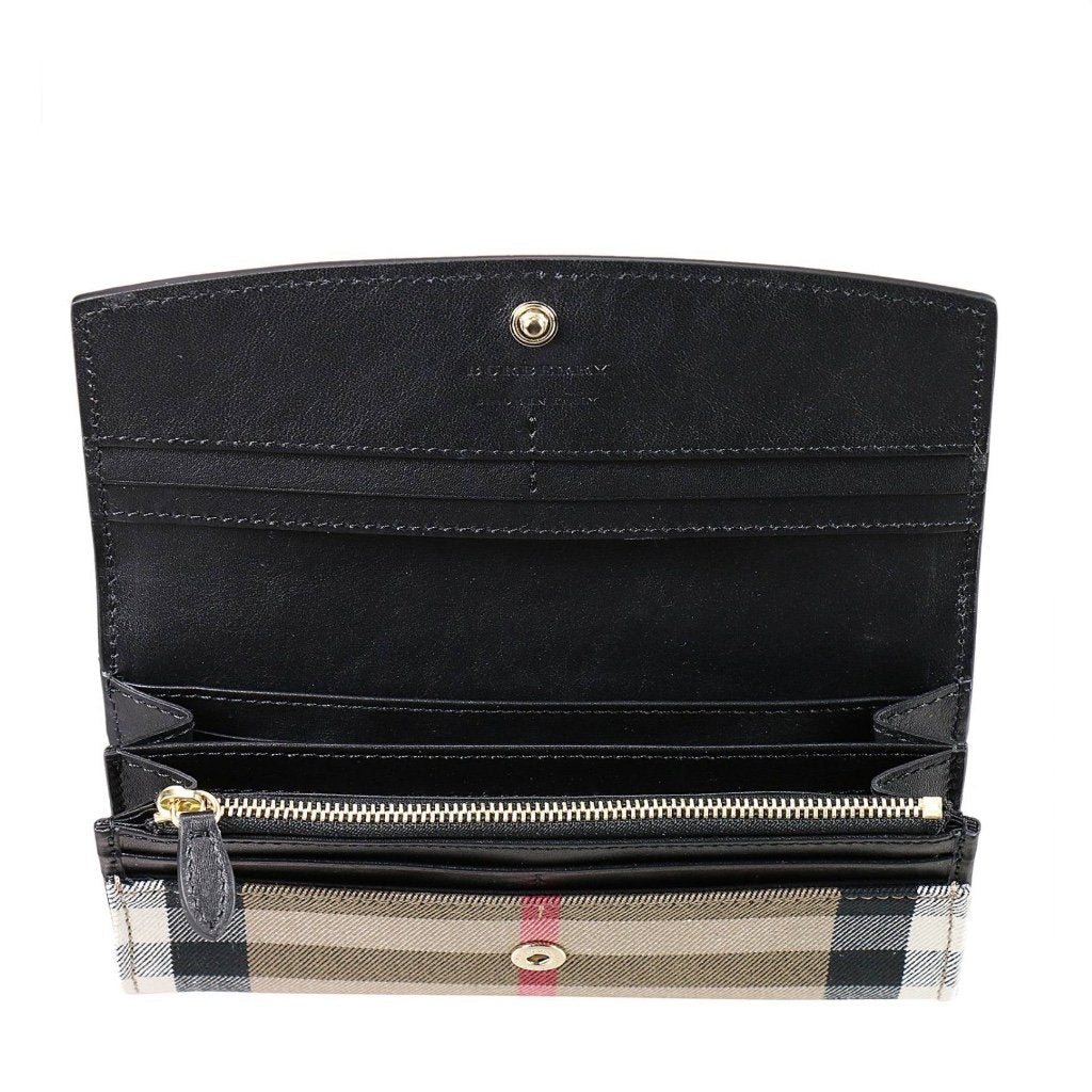 Porter House Check Wallet Black
