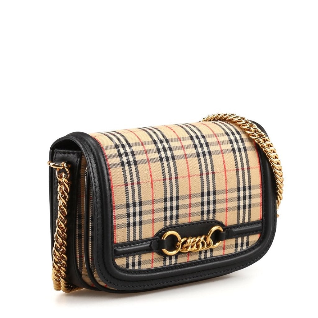 Burberry Ll Link Shoulder Bag Black