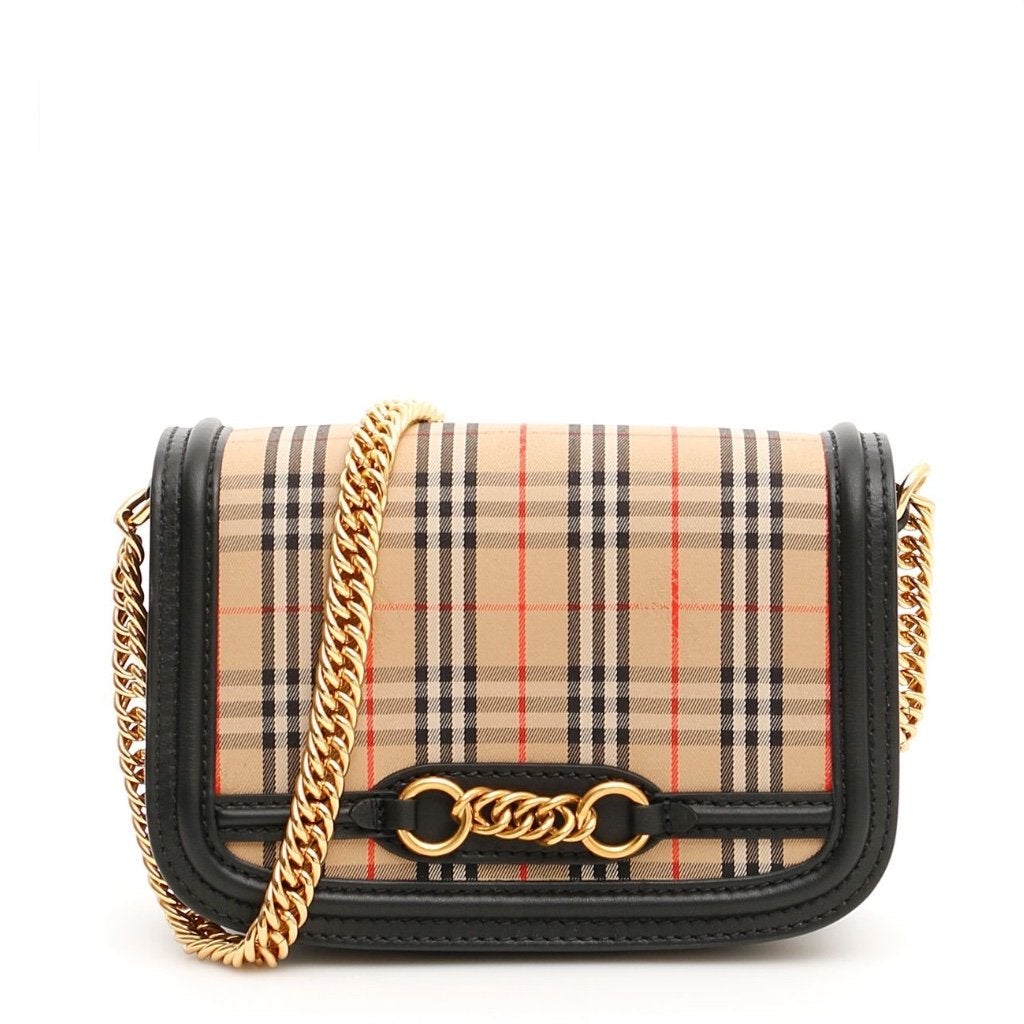 Burberry Ll Link Shoulder Bag Black