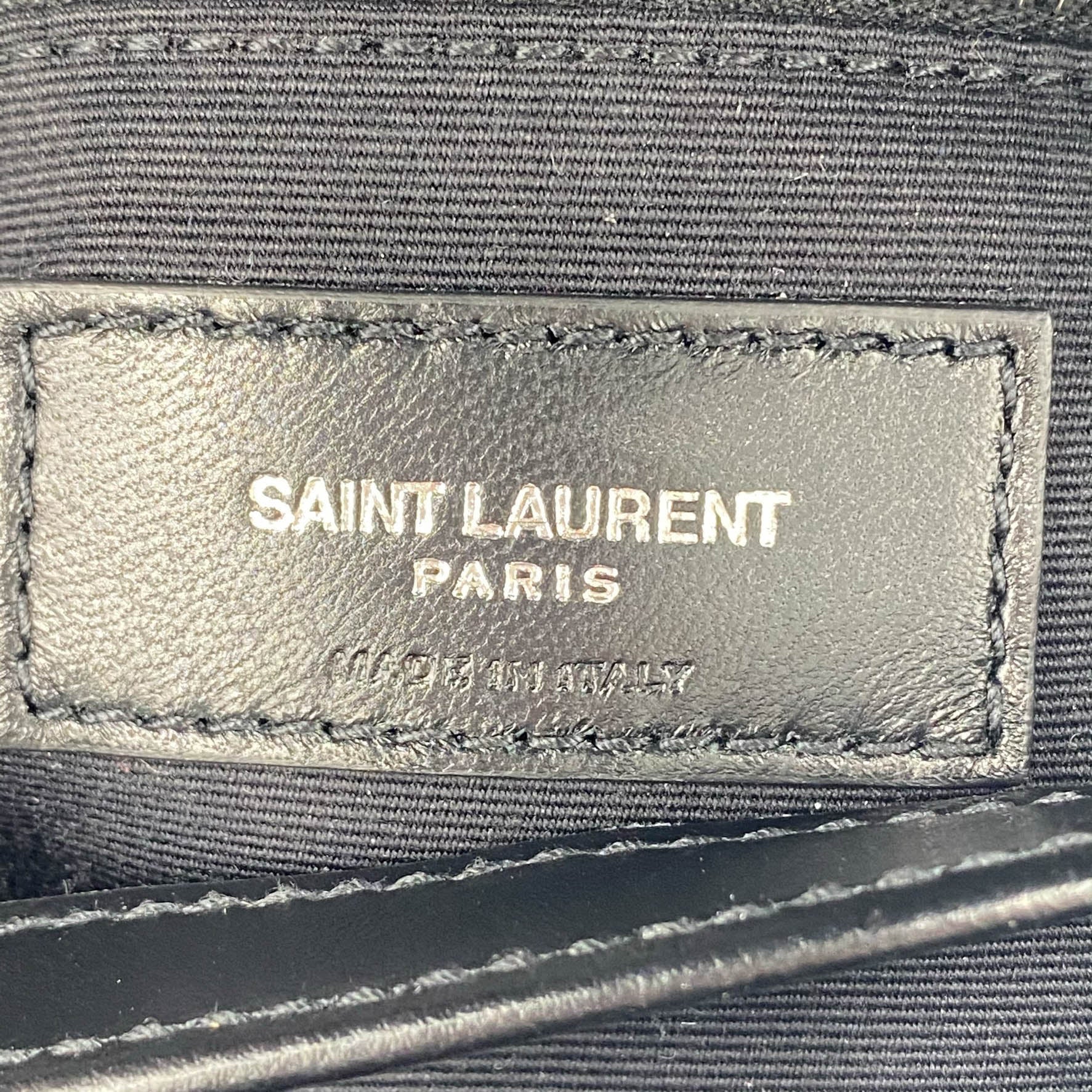 Saint Laurent Monogram Loulou Toy Silver Hardware Black Leather Shoulder Bag