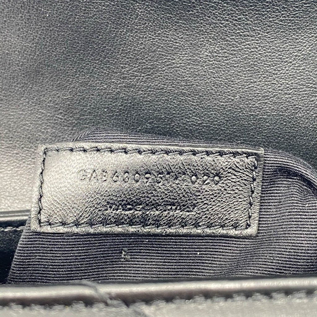 Saint Laurent Monogram Loulou Toy Silver Hardware Black Leather Shoulder Bag
