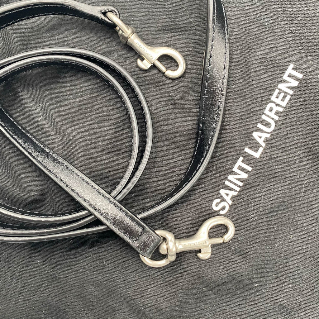 Saint Laurent Monogram Loulou Toy Silver Hardware Black Leather Shoulder Bag