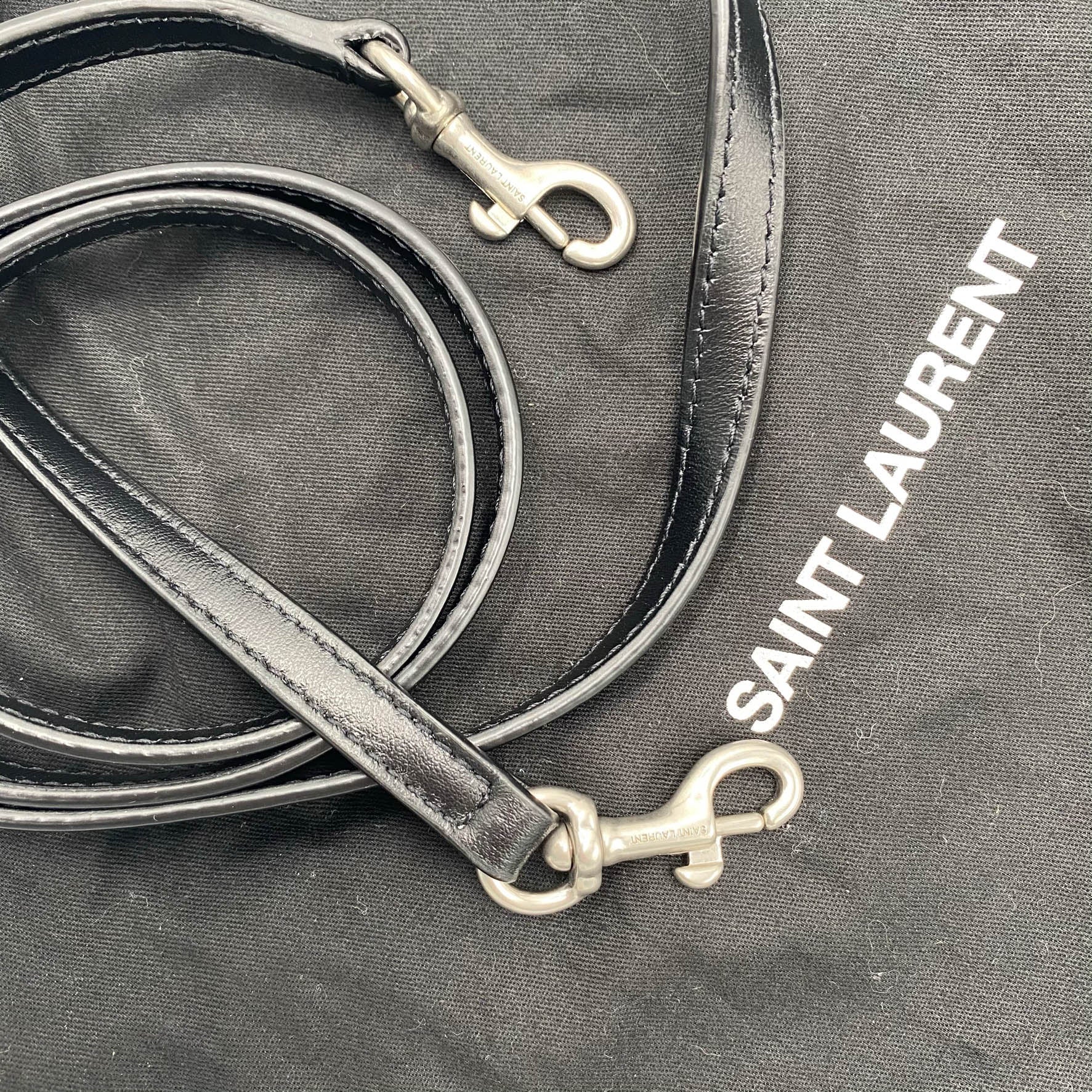 Saint Laurent Monogram Loulou Toy Silver Hardware Black Leather Shoulder Bag