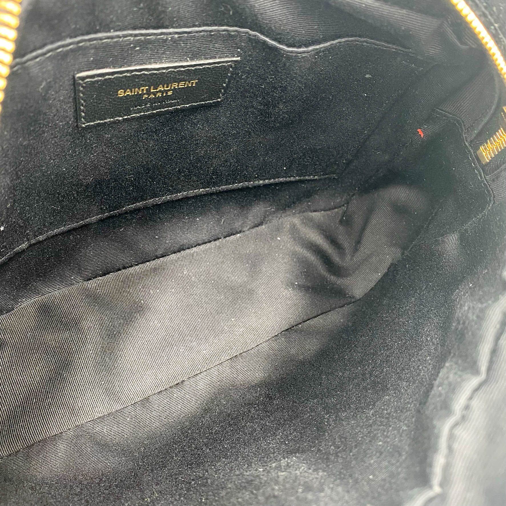 Saint Laurent Monogram Lou Camera Matelasse Black Velvet Shoulder Bag