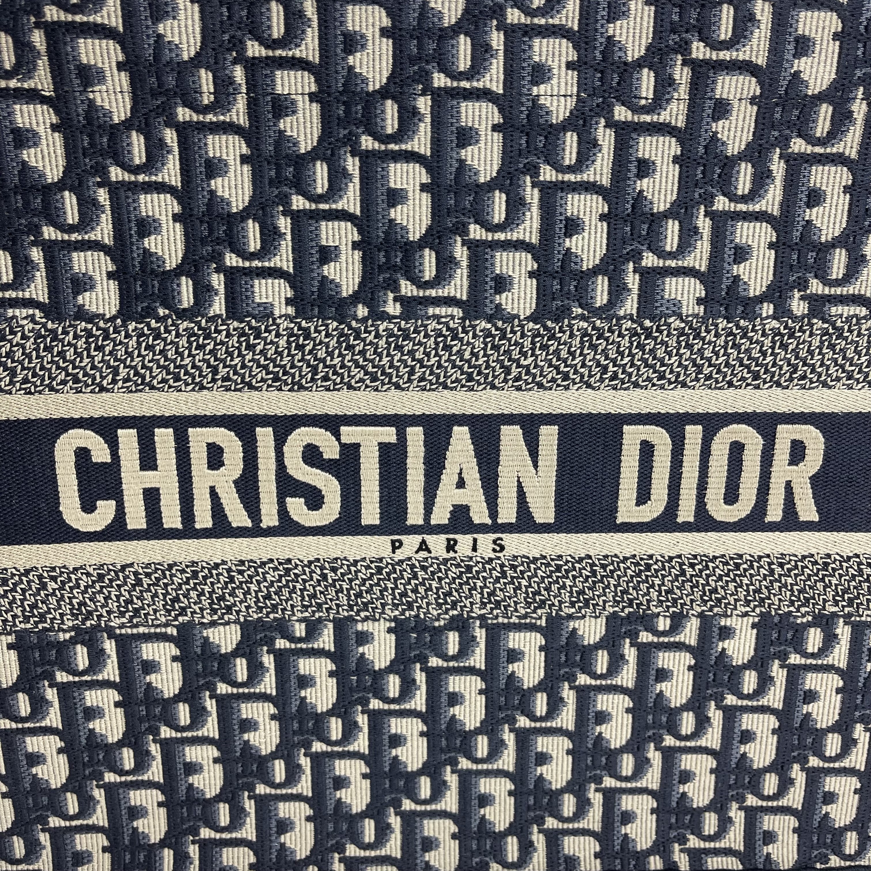 CHRISTIAN DIOR Oblique Canvas Small Book Tote