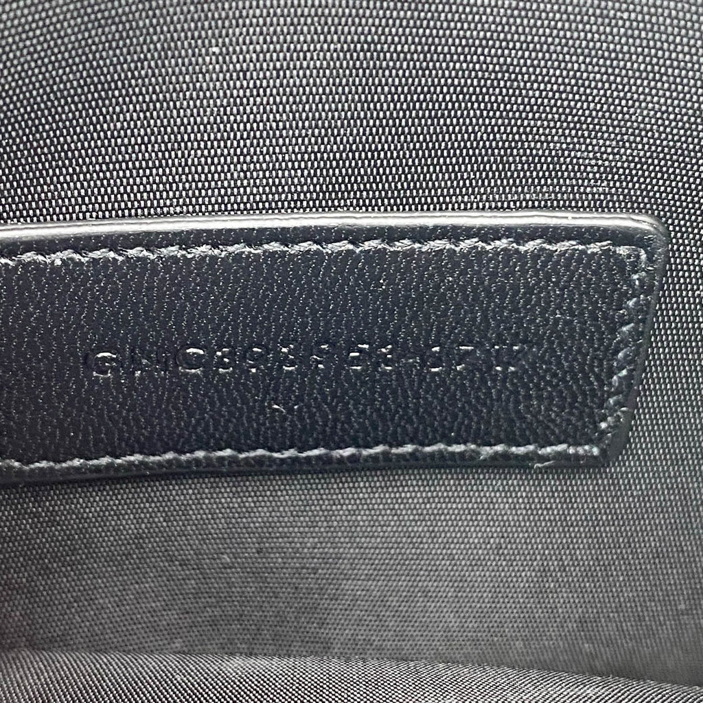 Saint Laurent Monogram Envelope Chain Wallet Metallic Silver Calfskin Leather Shoulder Bag