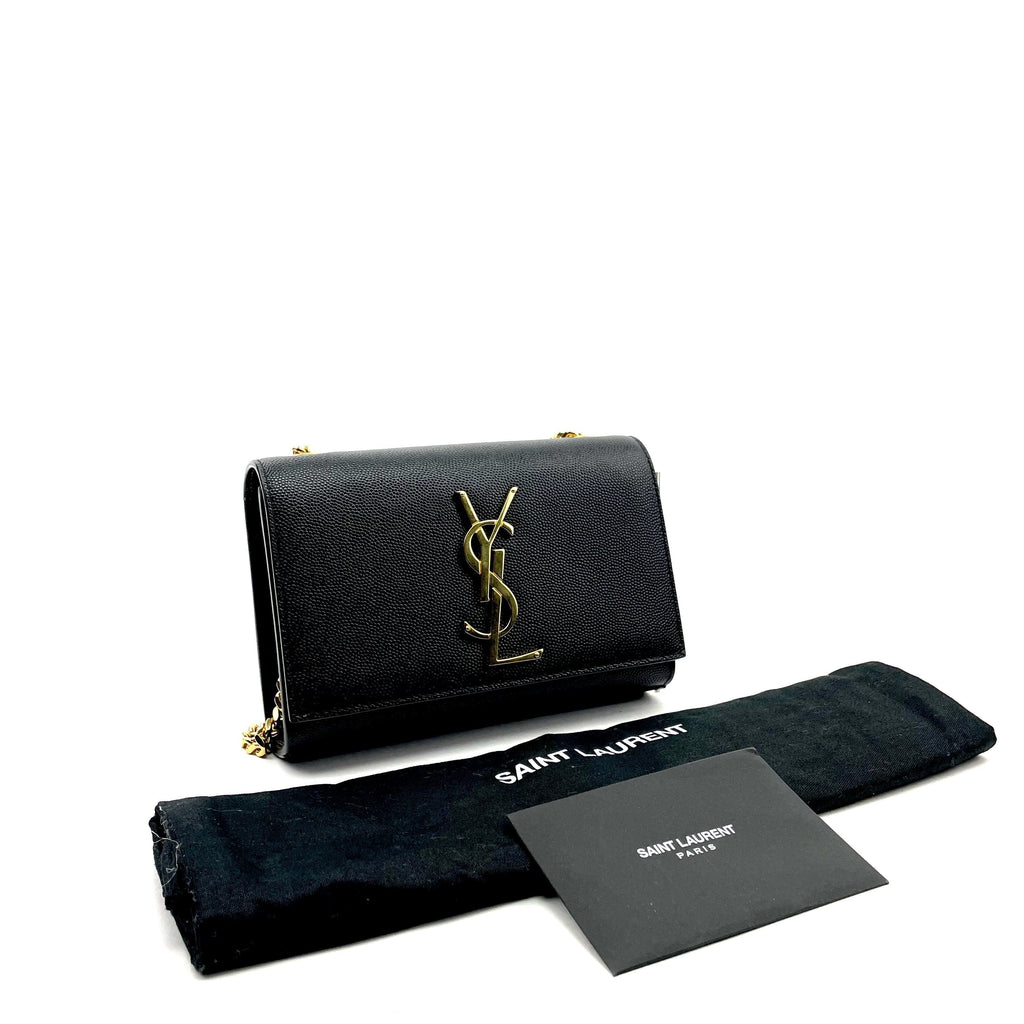 SAINT LAURENT Small Grain de Poudre Monogram Kate Bag