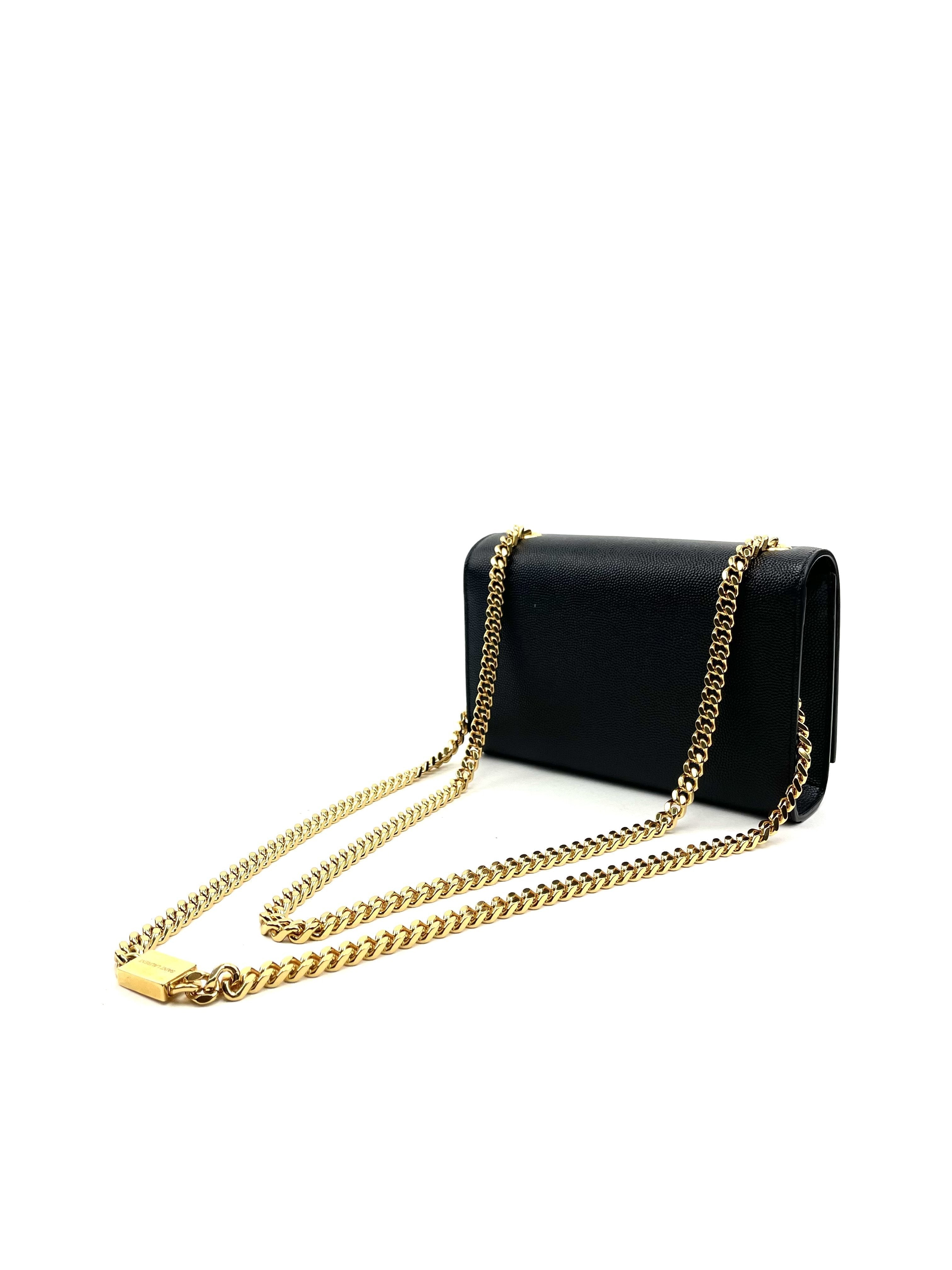 SAINT LAURENT Small Grain de Poudre Monogram Kate Bag