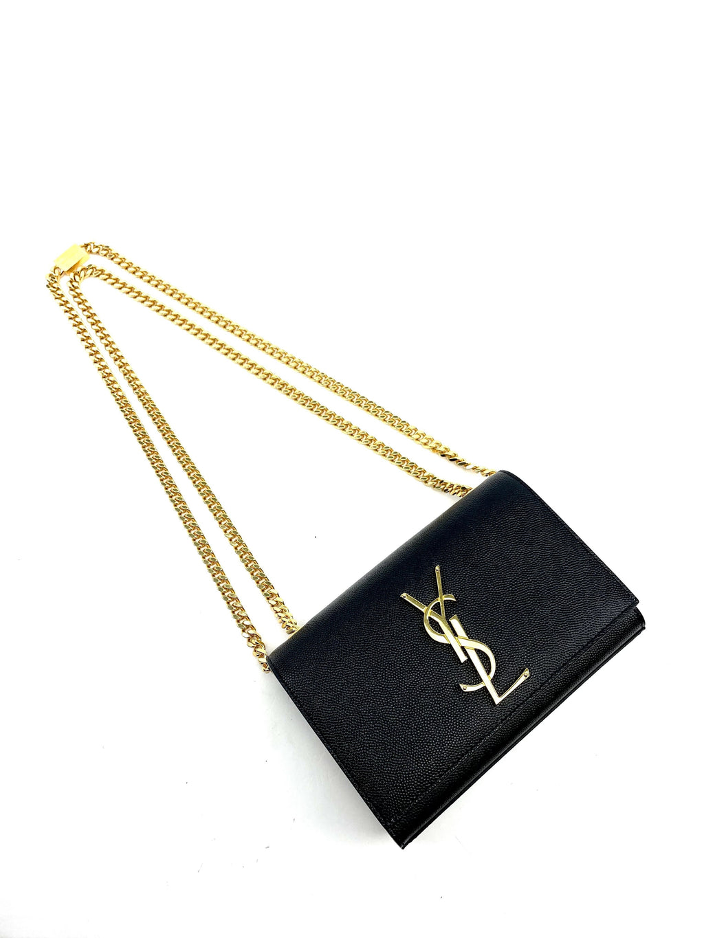 SAINT LAURENT Small Grain de Poudre Monogram Kate Bag