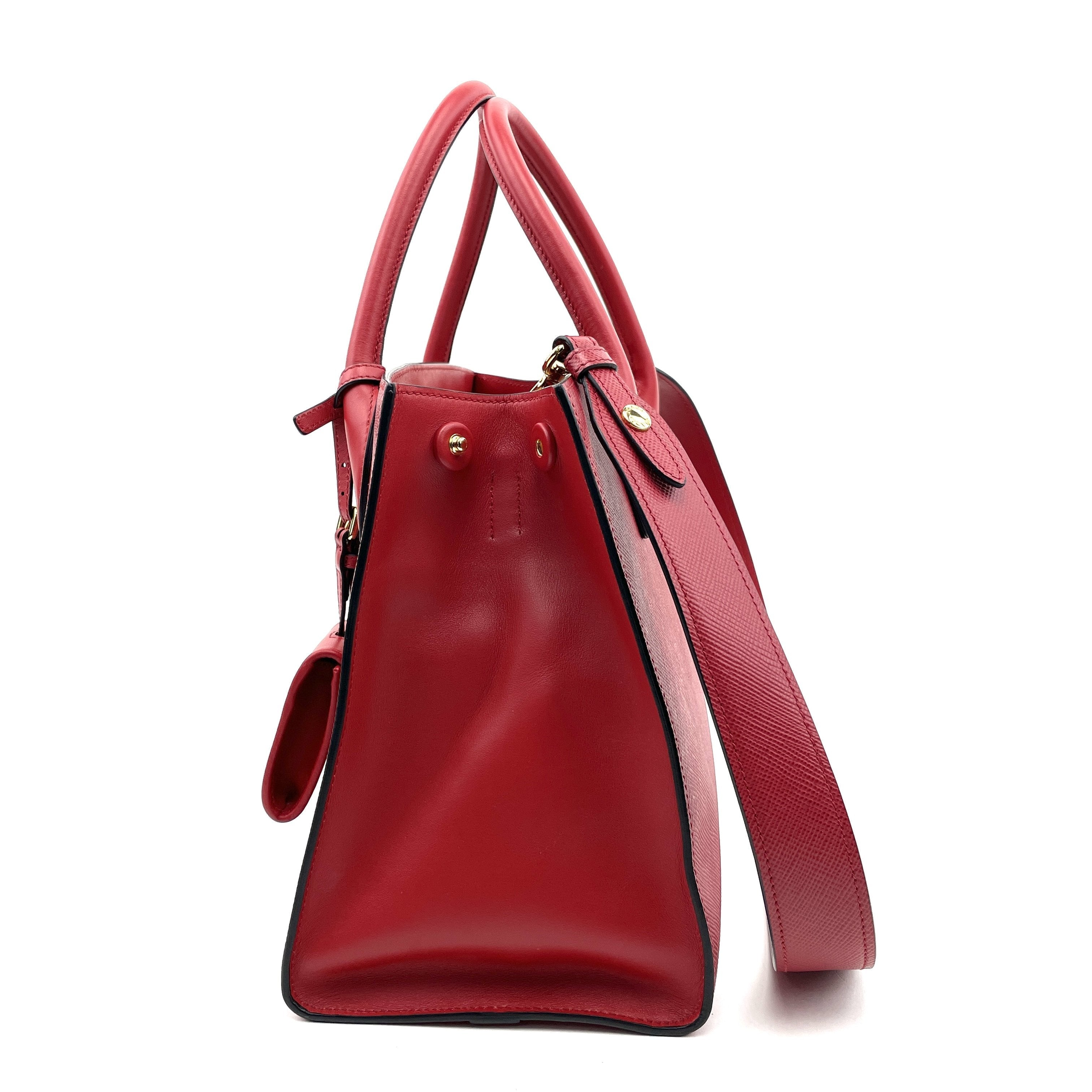 PRADA Medium Saffiano Cuir Monochrome Tote