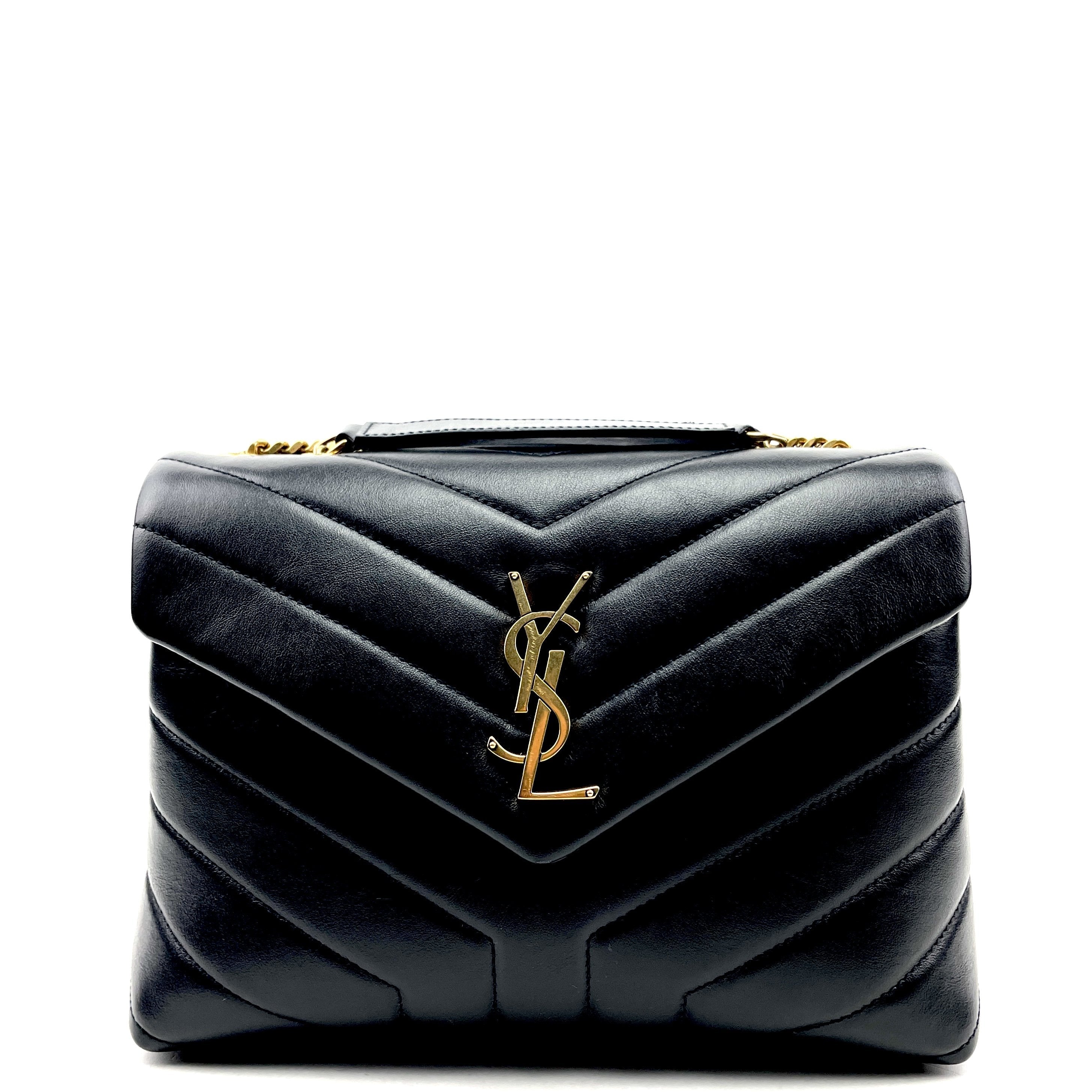 SAINT LAURENT Small Monogram Loulou Matelassé Shoulder Bag