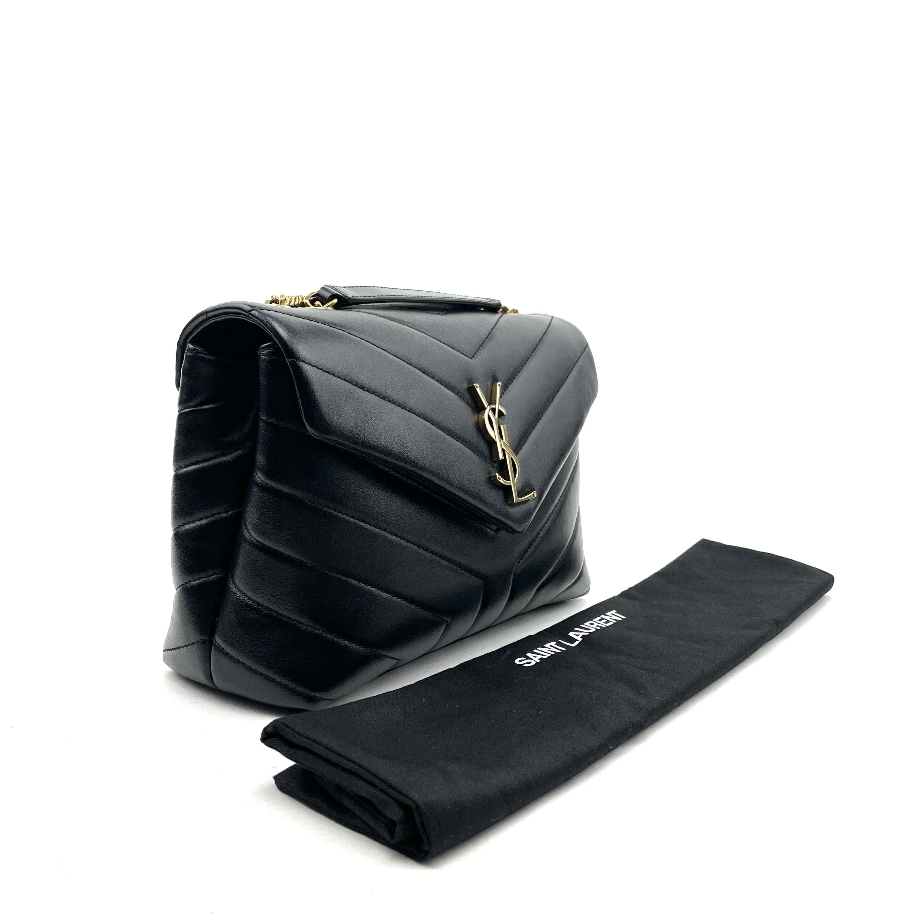 SAINT LAURENT Small Monogram Loulou Matelassé Shoulder Bag