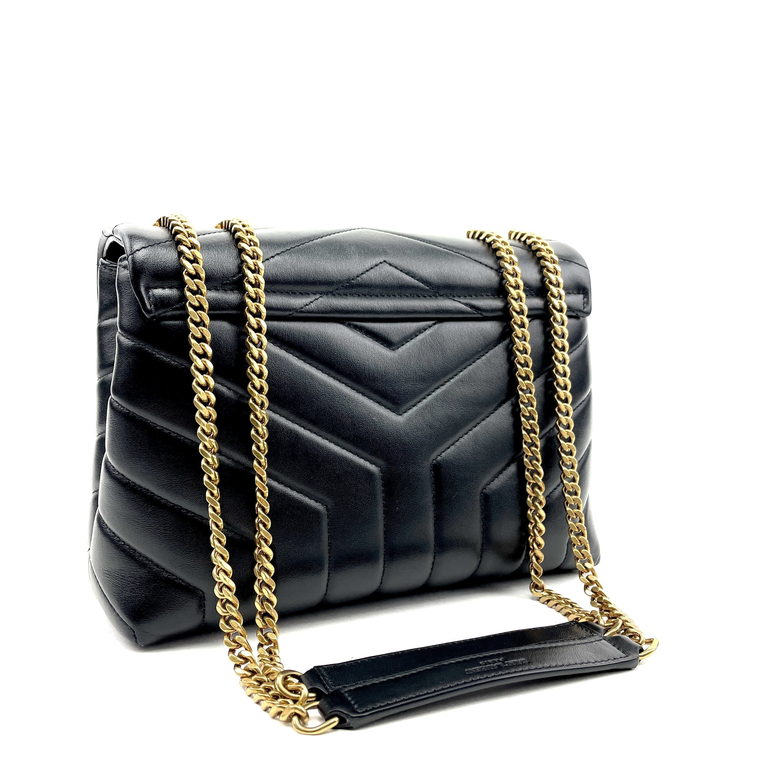 SAINT LAURENT Small Monogram Loulou Matelassé Shoulder Bag