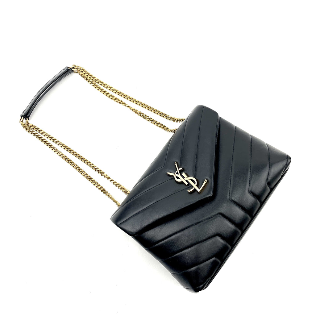 SAINT LAURENT Small Monogram Loulou Matelassé Shoulder Bag