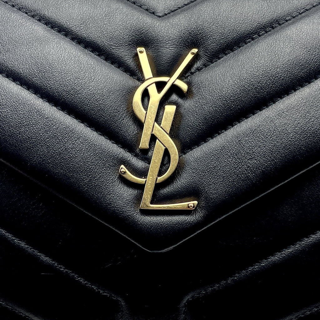 SAINT LAURENT Small Monogram Loulou Matelassé Shoulder Bag