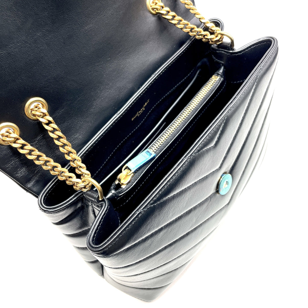 SAINT LAURENT Small Monogram Loulou Matelassé Shoulder Bag
