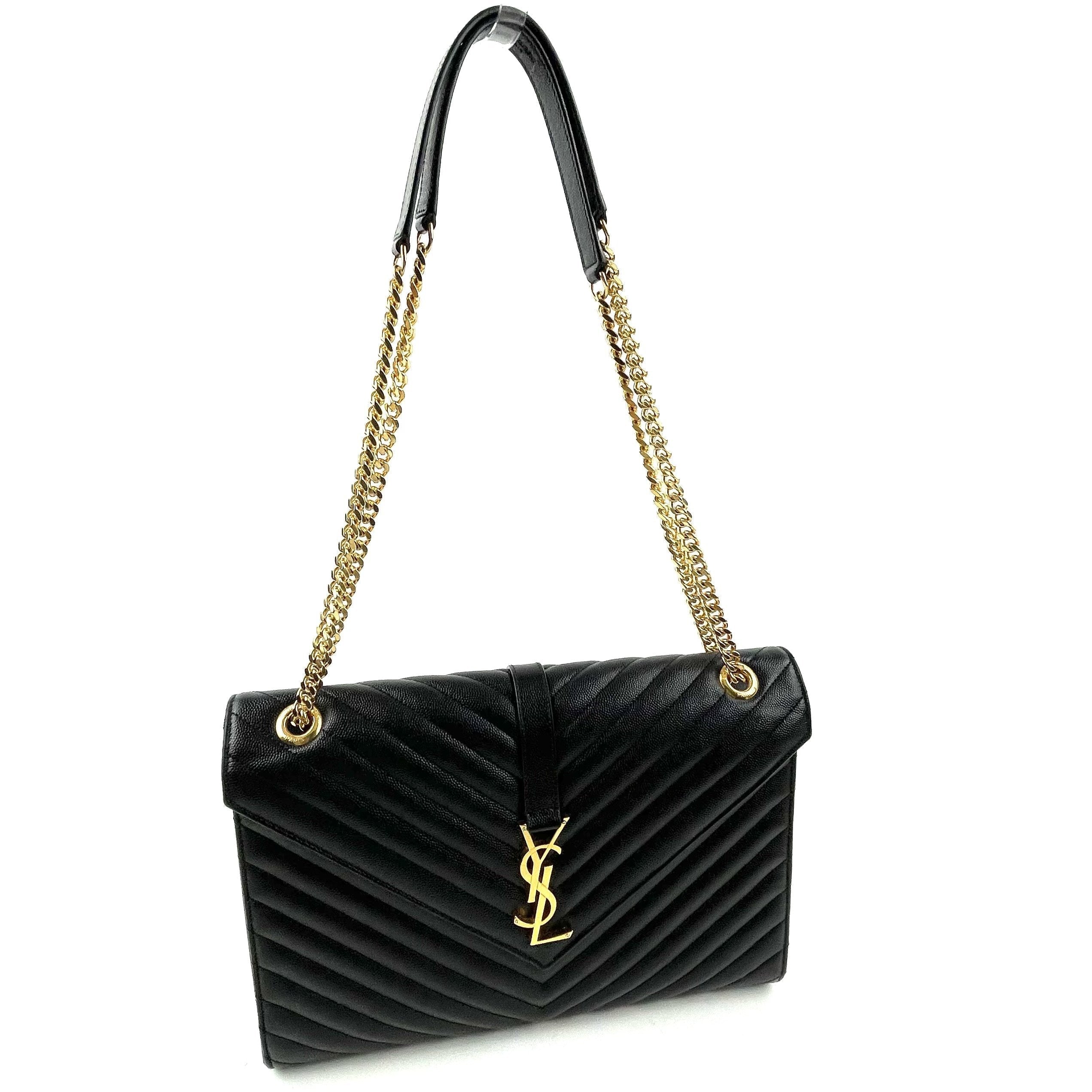 SAINT LAURENT Classic Large Monogram Envelope Bag
