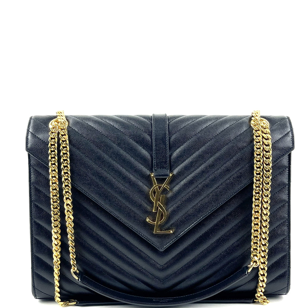 SAINT LAURENT Classic Large Monogram Envelope Bag