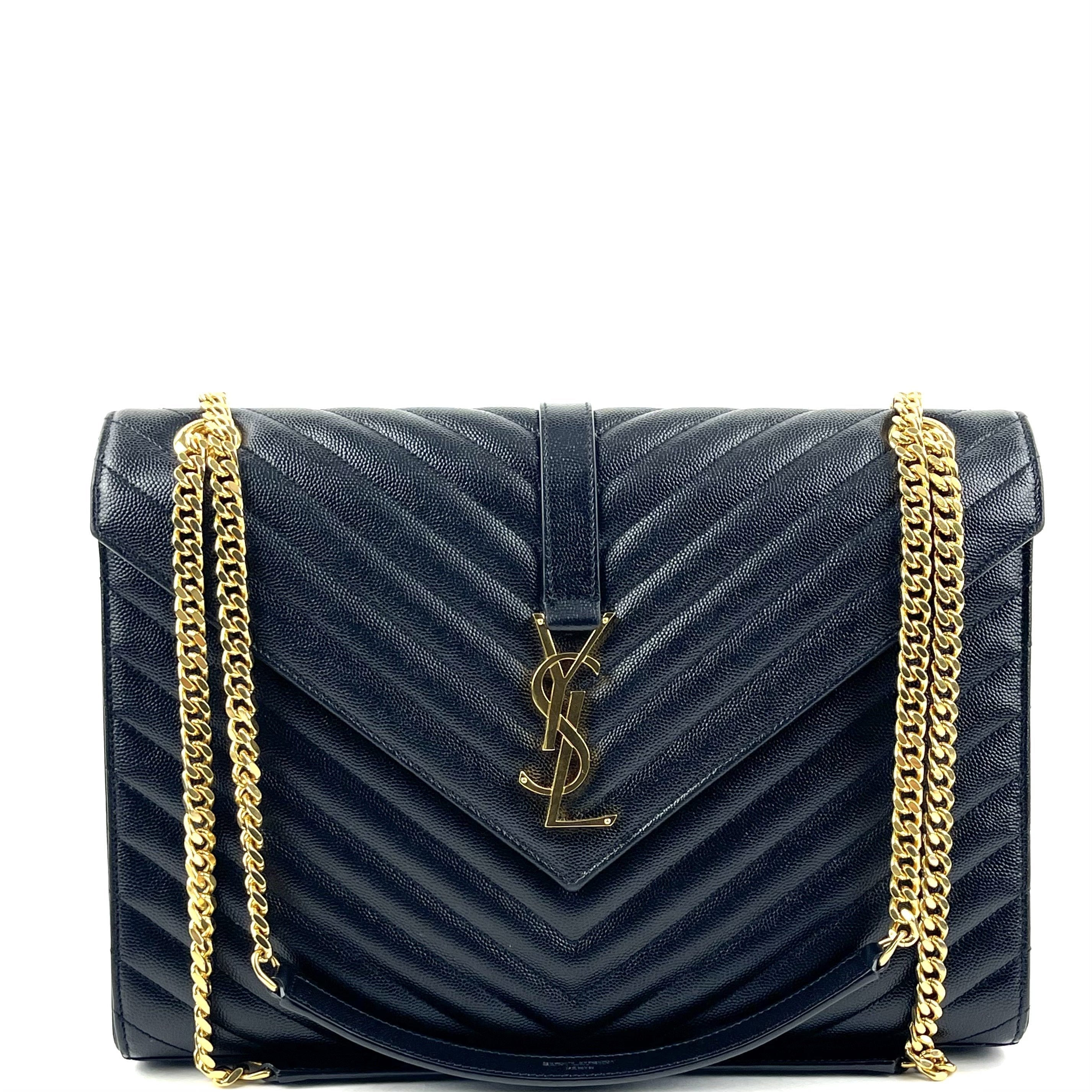 SAINT LAURENT Classic Large Monogram Envelope Bag