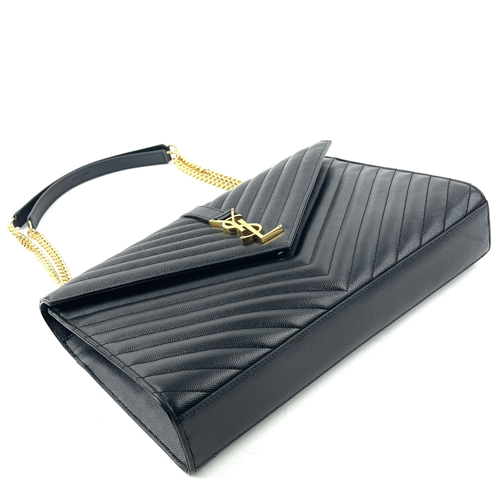 SAINT LAURENT Classic Large Monogram Envelope Bag