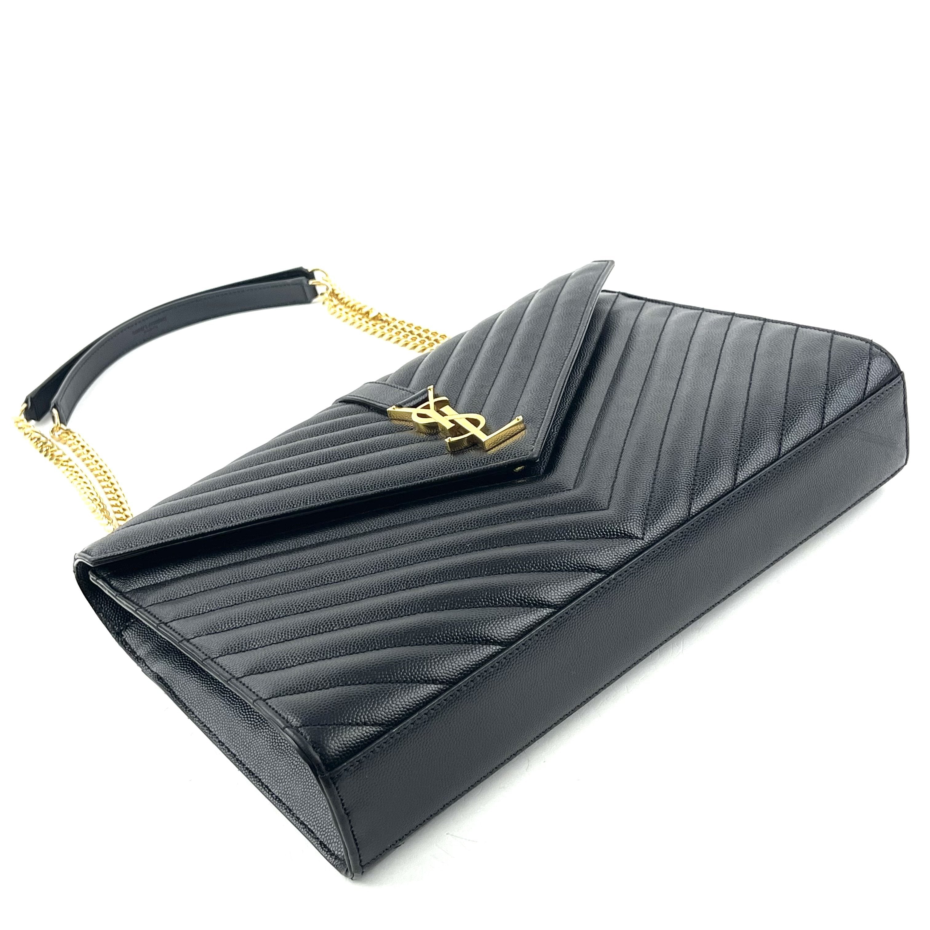 SAINT LAURENT Classic Large Monogram Envelope Bag