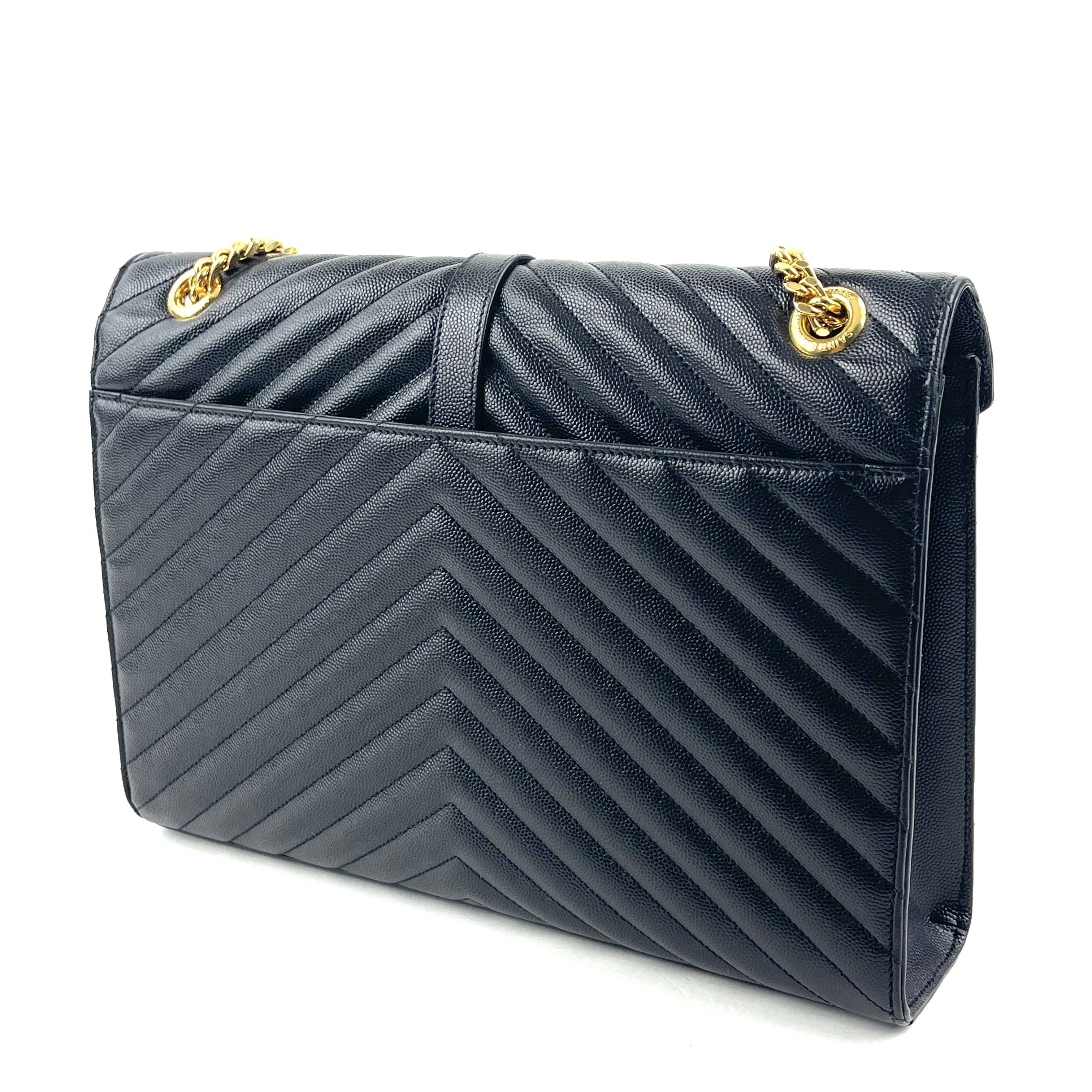 SAINT LAURENT Classic Large Monogram Envelope Bag
