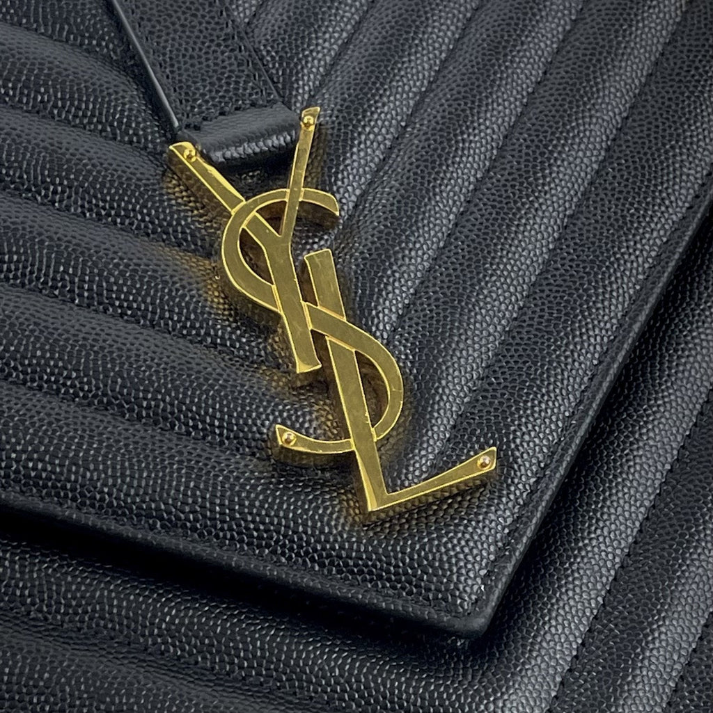 SAINT LAURENT Classic Large Monogram Envelope Bag