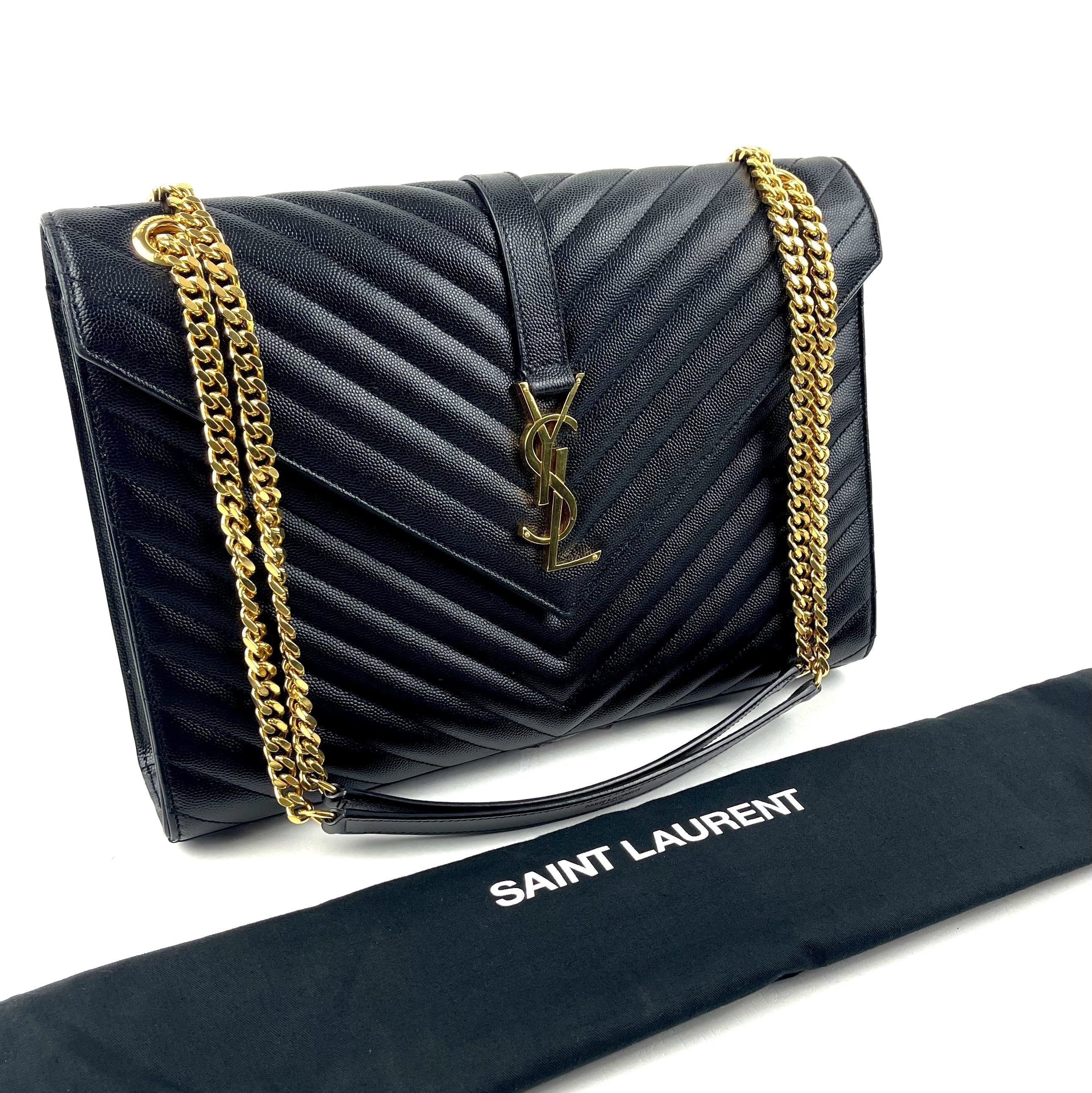 SAINT LAURENT Classic Large Monogram Envelope Bag