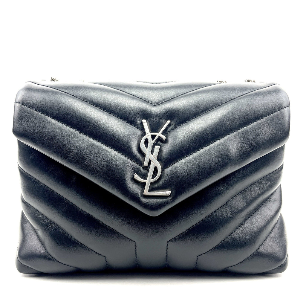 SAINT LAURENT Small Monogram Loulou Matelassé Shoulder Bag