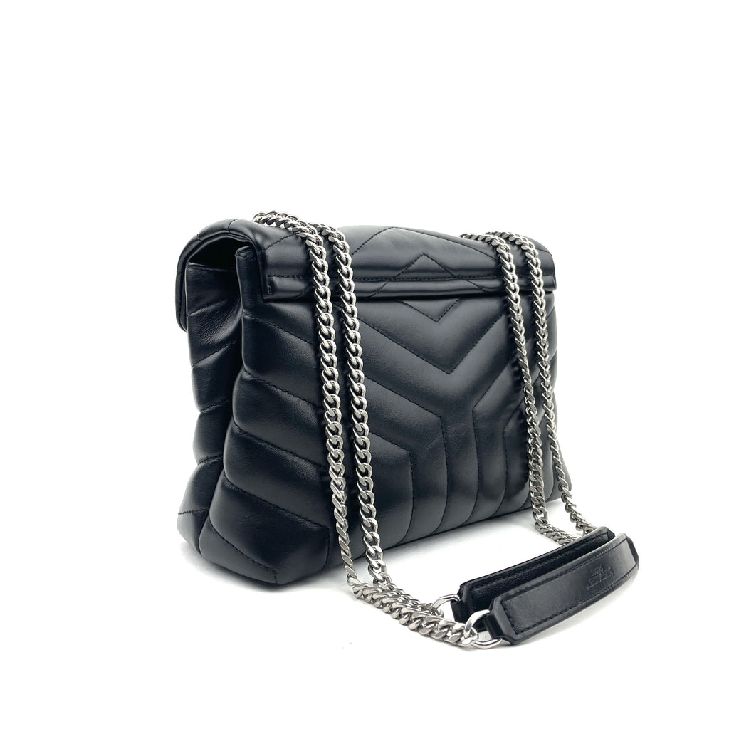 SAINT LAURENT Small Monogram Loulou Matelassé Shoulder Bag