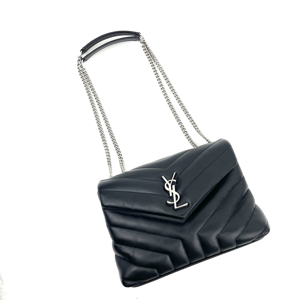 SAINT LAURENT Small Monogram Loulou Matelassé Shoulder Bag