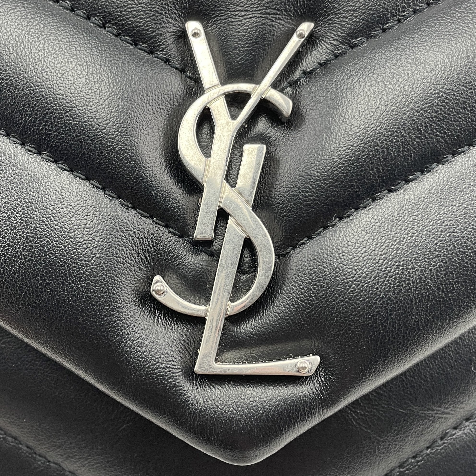 SAINT LAURENT Small Monogram Loulou Matelassé Shoulder Bag
