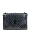 SAINT LAURENT Lg Triquilt Monogram Matelasse Envelope Bag